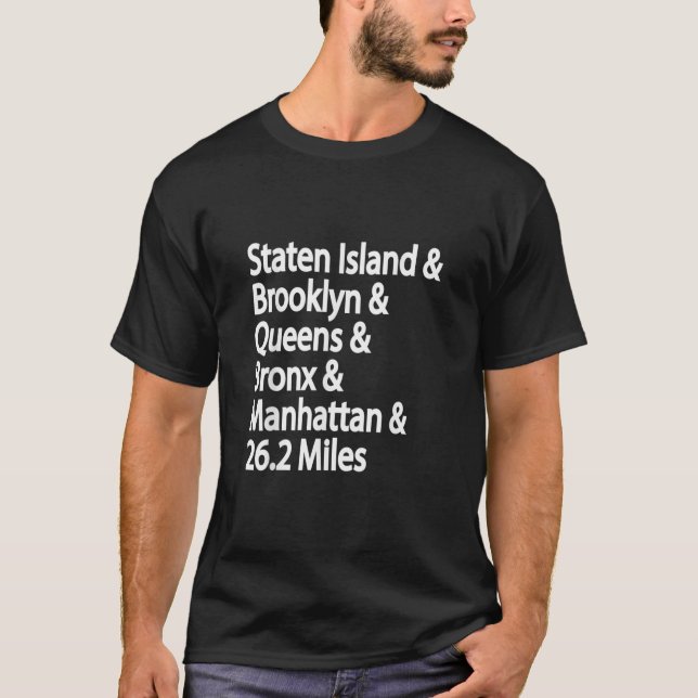 5 Borough NYC MarathonT T Shirt (Framsida)
