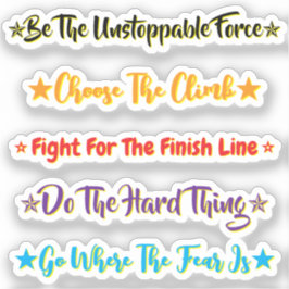5 Challenge Quotes | Motivational & Inspirational Klistermärken
