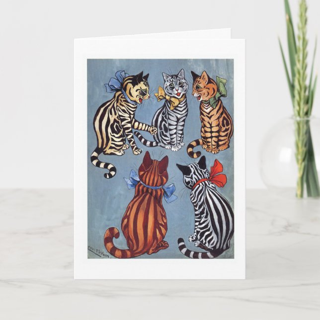 5 charmiga katter Louis Wain Kort (Framsida)