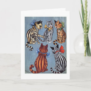 5 charmiga katter Louis Wain Kort