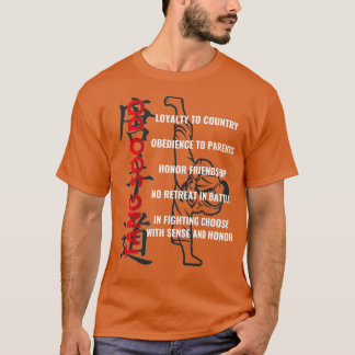 5 Codes Tang Soo Do Martial Arts T Shirt