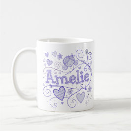 5 Color Amelie 1 - Doodle Kaffemugg