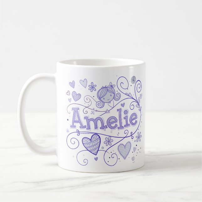 5 Color Amelie 1 - Doodle Kaffemugg (Vänster)