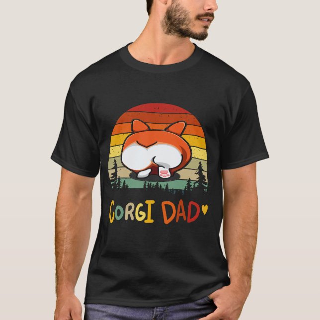 5 Corgi Pappa Corgi T Shirt (Framsida)