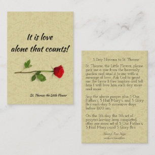 5 dag Novena till St. Therese Visitkort