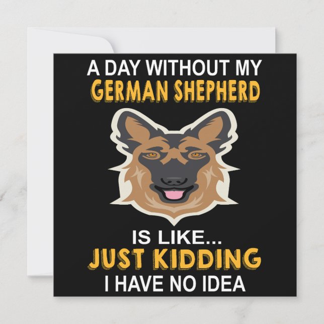 5 dagar utan min schäferhund är som bara Ki Inbjudningar (Framsida)