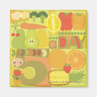 5 dagars frukt- och veggmagnet magnet
