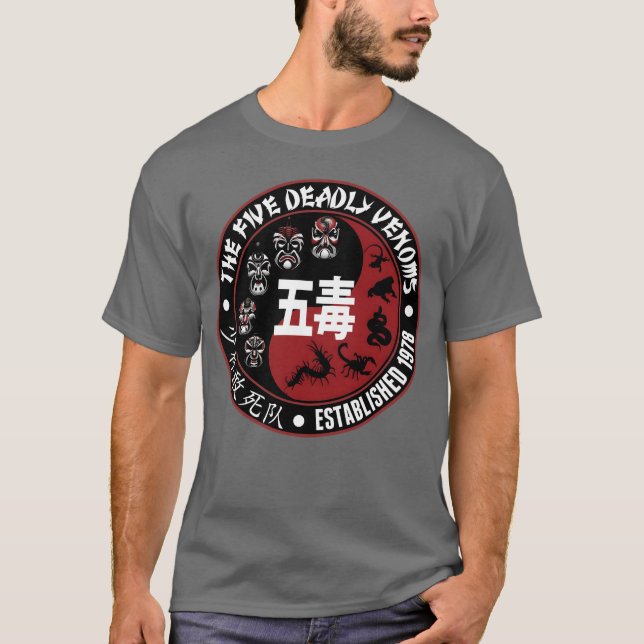 5 Dagligen fem Venoms Kung fu Cult Classic Movie f T Shirt (Framsida)