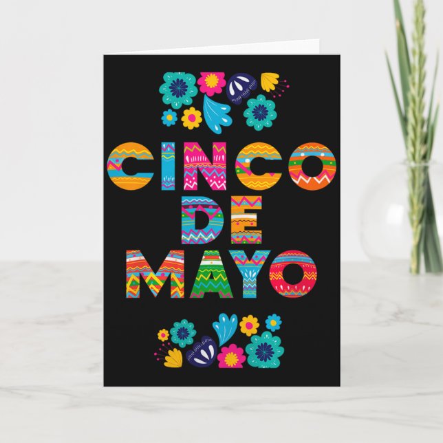5 De Mayo Cinco De Mayo Sombrero Maraca Premium Tr Kort (Framsida)