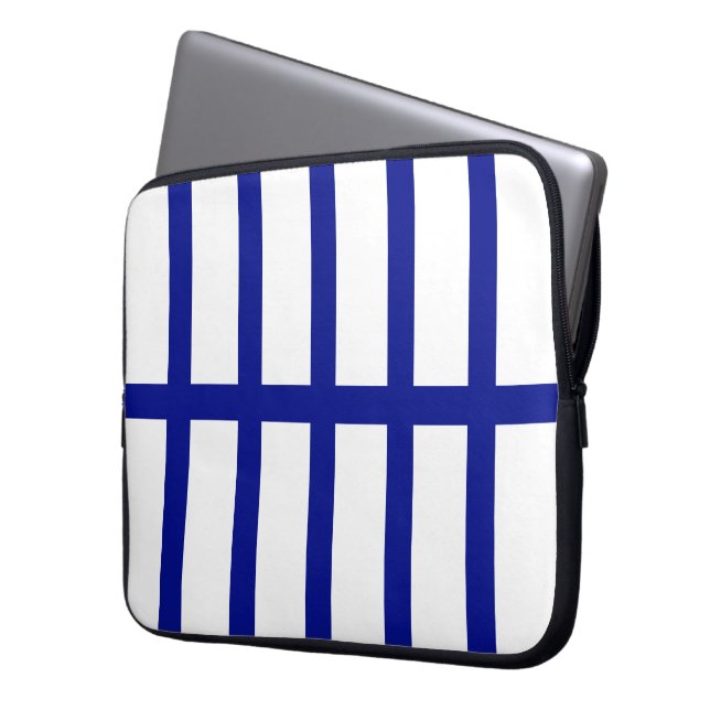 5 Delat blått Rand Laptop sleeve (Framsidan Vänster)