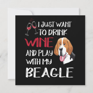 5 Drick Vin Och Lek Med Min Beagle Inbjudningar