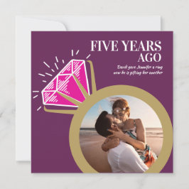 5:e årsdagen för rosa tourmalin guldring 2 bilder inbjudningar