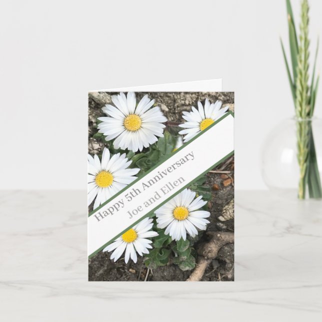 5:e årsdagen, redigerbar kort (Framsida)