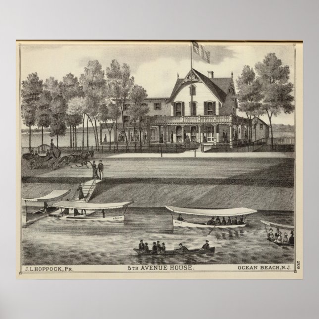 5:e Avenue House, Ocean Beach, NJ Poster (Framsidan)