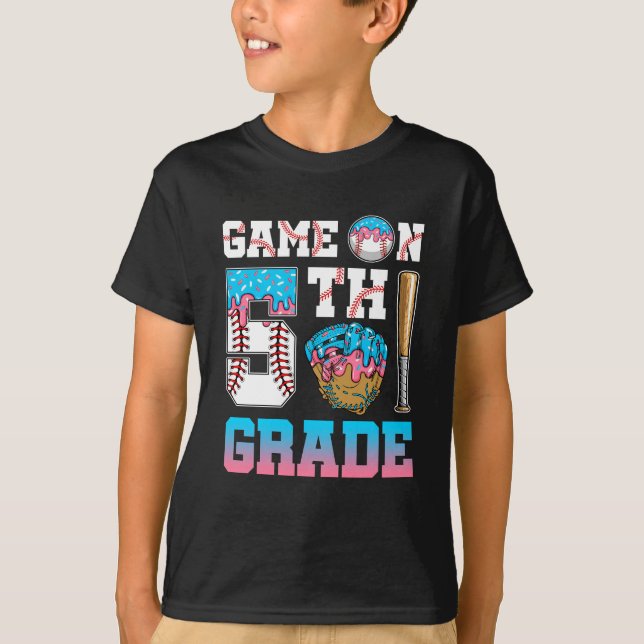 5:e basebollen Back to school - dropp iskräm G T Shirt (Framsida)