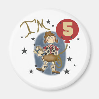 5:e Cowgirl Birthday Tshirts and Gifts Magnet