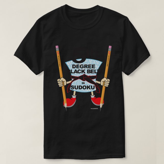 5:e. Degree Black Bälte i Sudoku T Shirt (Design framsida)