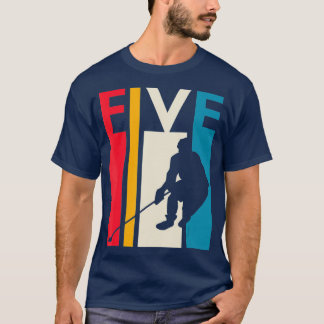 5:e födelsedag fem Vintagar Hockey Birthday 5 T Shirt
