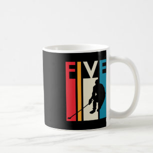 5:e födelsedag fem Vintagar Hockey Birthday 5 Y Kaffemugg