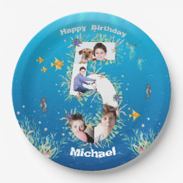 5:e födelsedag fotokollage under havet