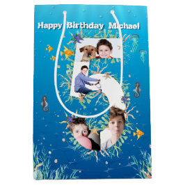 5:e födelsedag fotokollage under havet