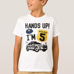 5:e födelsedag Gift polis 5-årig pojke T Shirt