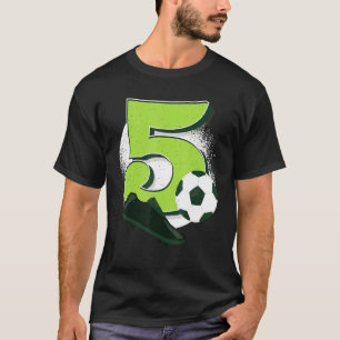5:e födelsedagen 5 år gammal Barns födelsedag-fotb T Shirt