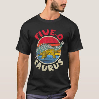 5:e födelsedagen 5 O Saurus I Ankylosaurus I-famil T Shirt