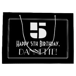 5:e födelsedagen ~ Art Deco Inspired Titta "5" + N