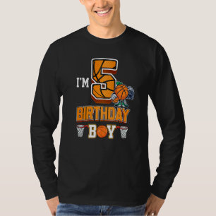 5:e födelsedagen Basketball Boy 5 Years Unds T Shirt