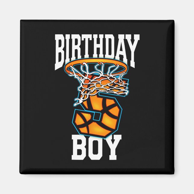 5:e födelsedagen Basketboll 5 år gamla barngåvor Magnet (Framsidan)
