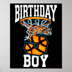 5:e födelsedagen Basketboll 5 år gamla barngåvor Poster