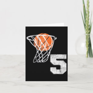 5:e födelsedagen Basketboll fem 5 år gamla pojkar Kort