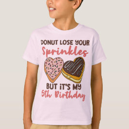 5:e födelsedagen Donut Theme Funny Citat T Shirt