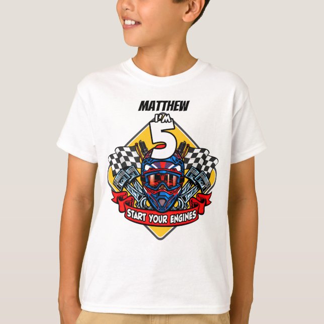 5:e födelsedagen Tävling Helmet T Shirt (Framsida)