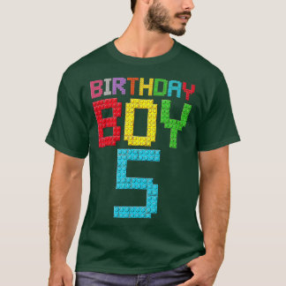 5:e födelsedagsgubbens huvudbygge 5 år gammalt blo t shirt