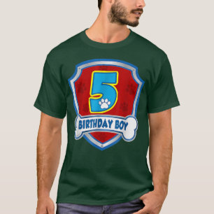 5:e födelsedagspojken 5 år gammal patrol Hundar Äl T Shirt