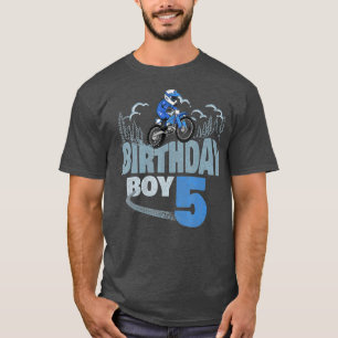 5:e födelsedagspojken Dirt Bike Motocross 5 år gam T Shirt