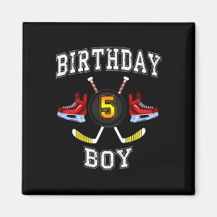 5:e födelsedagspojken - Ice Hockey 5-årig pojke Magnet