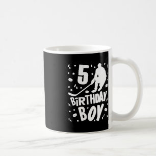 5:e födelsedagspojken Ice Hockey Kids 5 år gammal  Kaffemugg