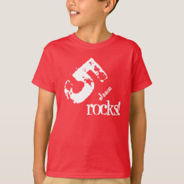 5:e födelsedagspresent för 5 års gammalt eget namn tee