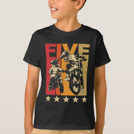 5:e födelsedagspresenten Dirt Bike 5 år gammal Mot T Shirt