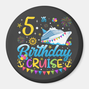 5:e födelsedagsrast B-Dagen Party Circle Magnet
