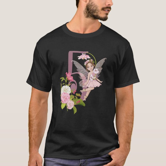5:e födelsedagstidningen Fairy Girl Peach Älva Lat T Shirt (Framsida)