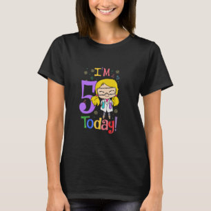 5:e födelsedagstjejen Party Scientist Stem Kid T Shirt