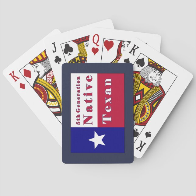 5:e Generation Native Texan Flagga Casinokort (Baksidan)