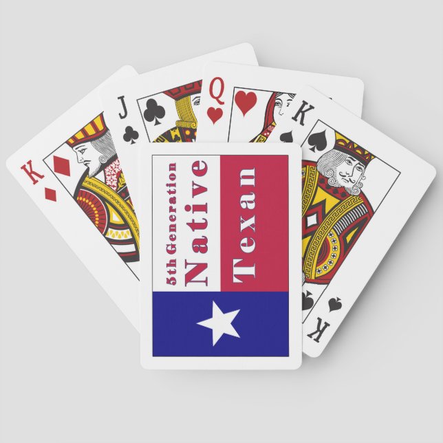 5:e Generation Native Texan Flagga Casinokort (Baksidan)