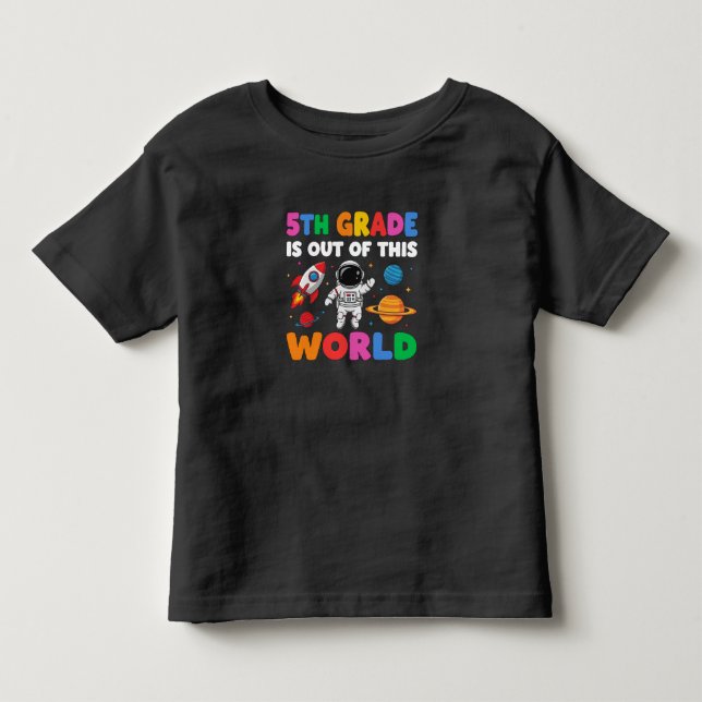5:e Klass-Back to school Astronaut Space Teacher T Shirt (Framsida)