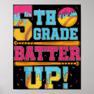 5:e Klass-batter upp Softball Basketboll B Poster