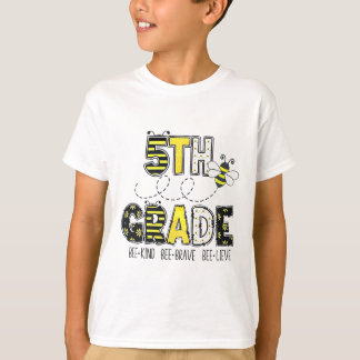 5:e klass Bee tema tillbaka till skolan för barn T Shirt